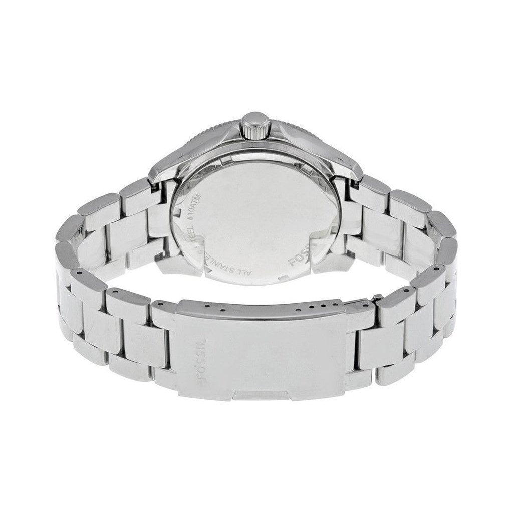 Fossil Cecile Chronograph Silver Dial Silver Steel Strap Watch for Women - AM4481