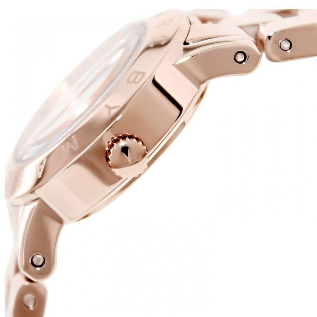 Marc Jacobs Amy Glitz Brown Dial Rose Gold Steel Strap Watch for Women - MBM3221