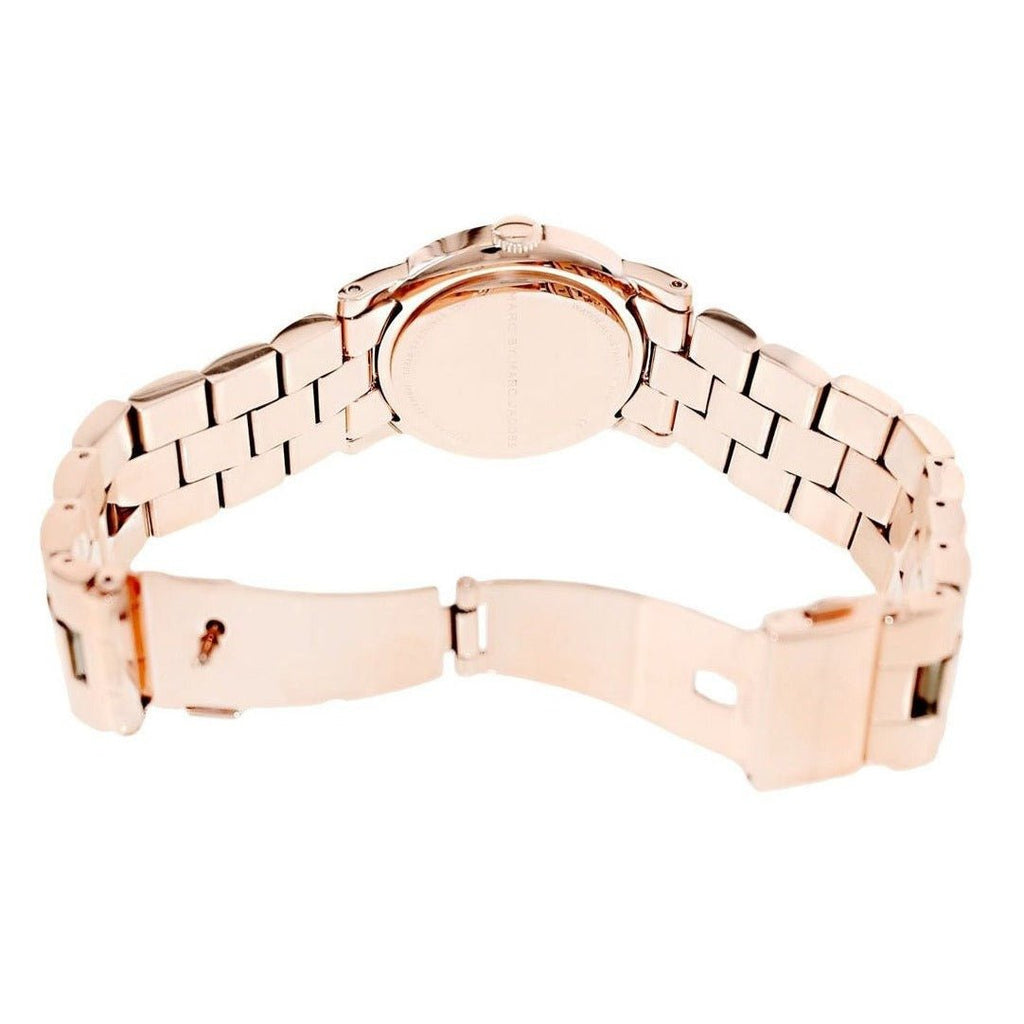 Marc Jacobs Amy Glitz Brown Dial Rose Gold Steel Strap Watch for Women - MBM3221