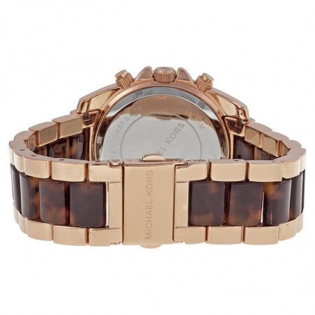 Michael Kors Blair Rose Gold Dial Two Tone Steel Strap Watch For Women - MK5859