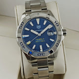 Tag Heuer Aquaracer Calibre 5 Automatic Blue Dial Silver Steel Strap Watch for Men - WAY2012.BA0927