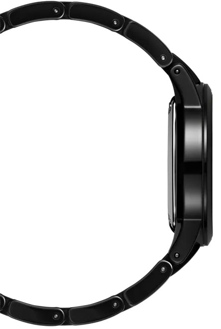 Daniel Wellington Iconic Link Ceramic Black Dial Black Steel Strap Watch For Women - DW00100414