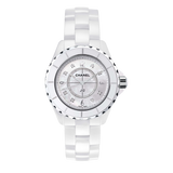 Chanel J12 Diamonds Quartz Ceramic White Dial White Steel Strap Watch for Women - J12 H2422