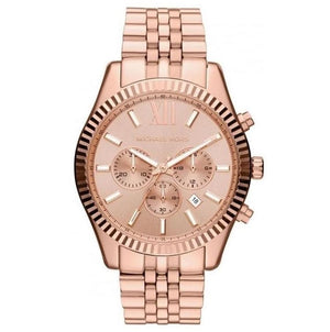 Michael Kors Lexington Rose Gold Dial Rose Gold Steel Strap Watch for Men - MK8319