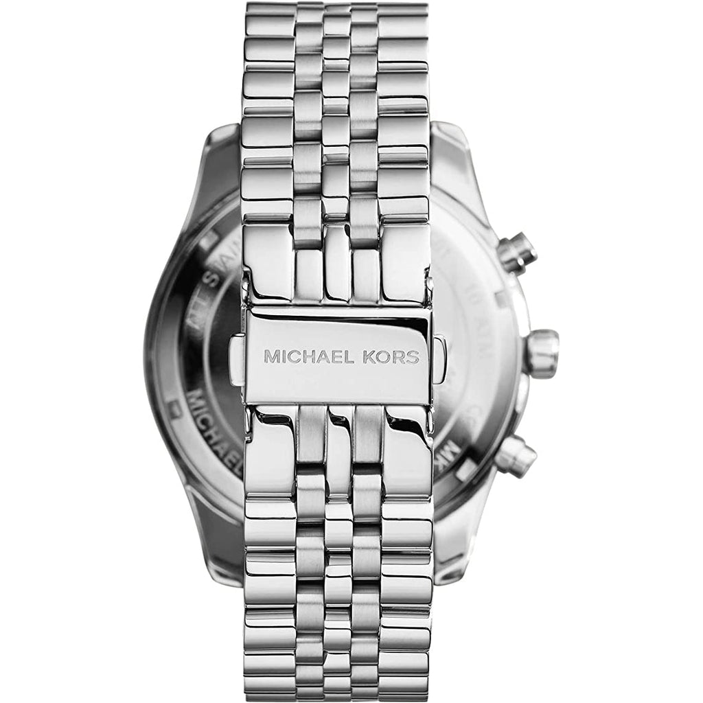 Michael Kors Lexington Silver Dial Silver Steel Strap Watch for Men - MK8405