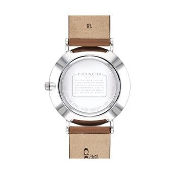 Coach Perry Silver Dial Brown Leather Strap Watch for Women - 14503120