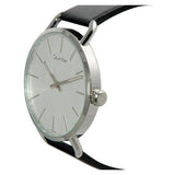 Calvin Klein Even White Dial Black Leather Strap Watch for Women - K7B211C6