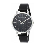 Calvin Klein Even Black Dial Black Leather Strap Watch for Women - K7B231C1
