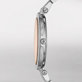 Michael Kors Darci Orange Dial Silver Stainless Steel Strap Watch for Women - MK3218