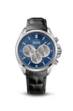 Hugo Boss Driver Blue Dial Black Leather Strap Watch for Men - 1512882
