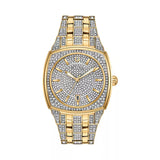 Bulova Phantom Crystal Silver Dial Two Tone Steel Strap Watch for Men - 98B323