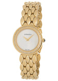 Versace V Flare Diamonds Silver Dial Gold Steel Strap Watch for Women - VEBN00918