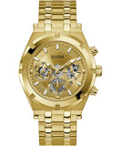 Guess Continental Gold Dial Gold Steel Strap Watch For Men - GW0260G4
