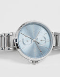 Tommy Hilfiger Angela Blue Dial Silver Steel Strap Watch for Women - 1782126