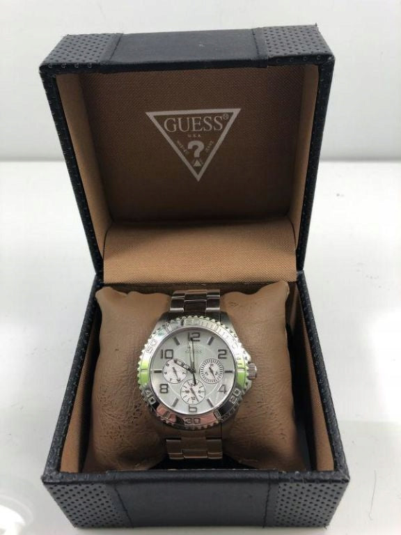 Guess BFF Multifunction Silver Dial Silver Steel Strap Watch for Women - W0231L1