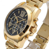 Michael Kors Bradshaw Black Dial Gold Steel Strap Watch for Women - MK5739