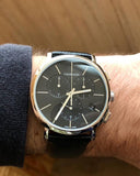 Calvin Klein Posh Black Dial Black Leather Strap Watch for Men - K8Q371C1