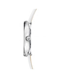 Swarovski Crystalline Pure White Dial White Leather Strap Watch for Women - 5275046