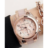 Michael Kors Blair Chronograph Rose Gold Dial Two Tone Steel Strap Watch for Women - MK5943