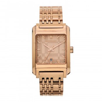Burberry Nova Check Quartz Rose Gold Dial Rose Gold Steel Strap Watch for Women - BU1578
