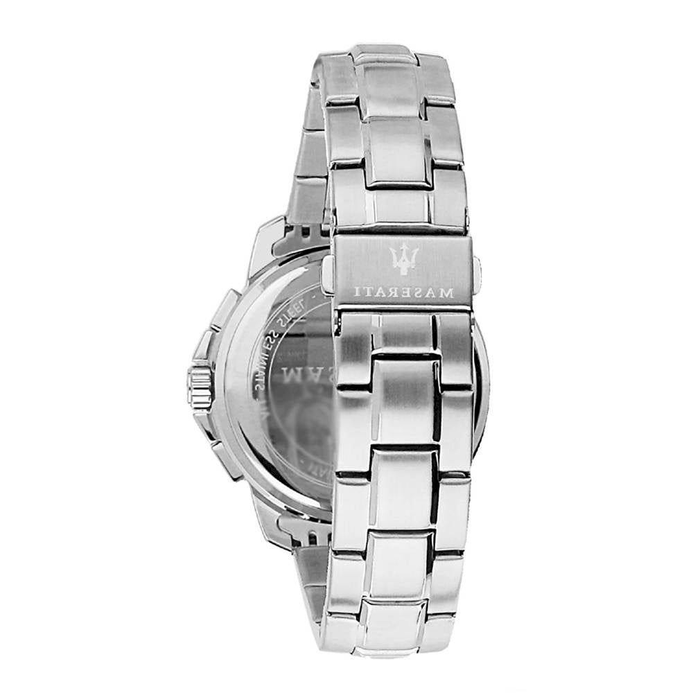 Maserati Successo Chronograph Black Dial Silver Steel Strap Watch For Men - R8873621009