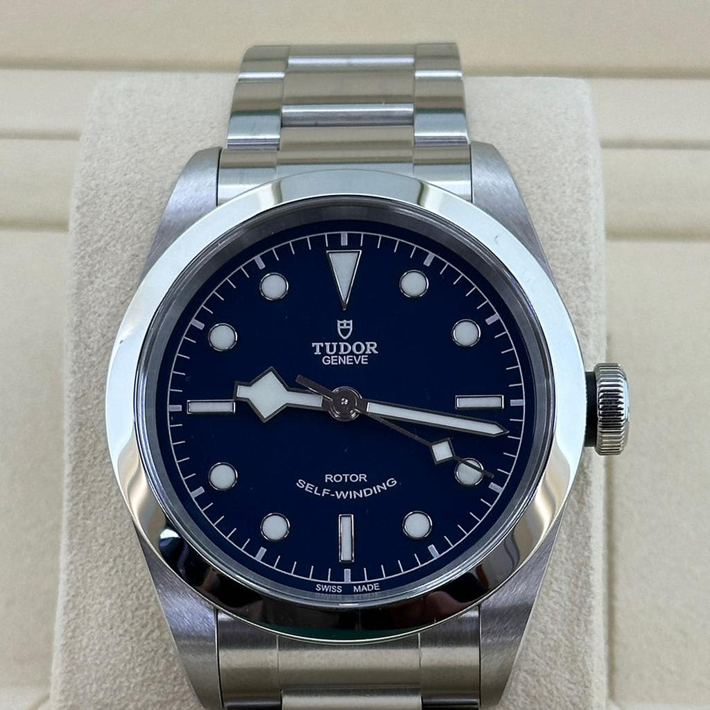 Tudor Black Bay Automatic Blue Dial Silver Steel Strap Watch for Men - M79540-0004