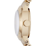 Marc Jacobs Amy Dinky White Dial Gold Steel Strap Watch for Women - MBM3226