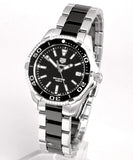 Tag Heuer Aquaracer Quartz Diamonds Black Dial Two Tone Steel Strap Watch for Women - WAY131G.BA0913