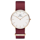 Daniel Wellington Classic Roselyn White Dial Red NATO Strap Watch For Women - DW00100271