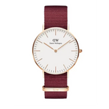 Daniel Wellington Classic Roselyn White Dial Red NATO Strap Watch For Women - DW00100271