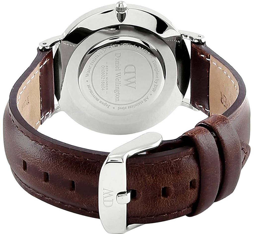Daniel Wellington Classic Bristol Quartz White Dial Brown Leather Strap Watch For Men - DW00100023