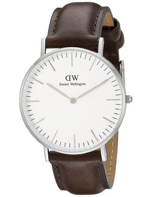 Daniel Wellington Classic Bristol Quartz White Dial Brown Leather Strap Watch For Men - DW00100023