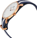 Daniel Wellington Classy Glasgow White Dial Two Tone Nylon Strap Watch For Women - DW00100078