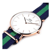 Daniel Wellington Classic Warwick White Dial Two Tone Nylon Strap Watch for Men - DW00100005