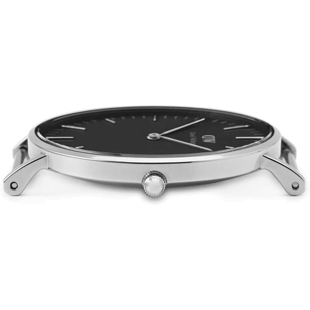 Daniel Wellington Classic Sheffield Black Dial Black Leather Strap Watch For Men - DW00100133