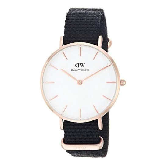 Daniel Wellington Classic Petite Cornwall White Dial Green NATO Strap Watch For Women - DW00100253