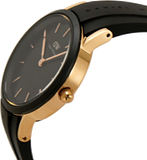 Daniel Wellington Iconic Motion Black Dial Rubber Strap Watch For Women - DW00100426