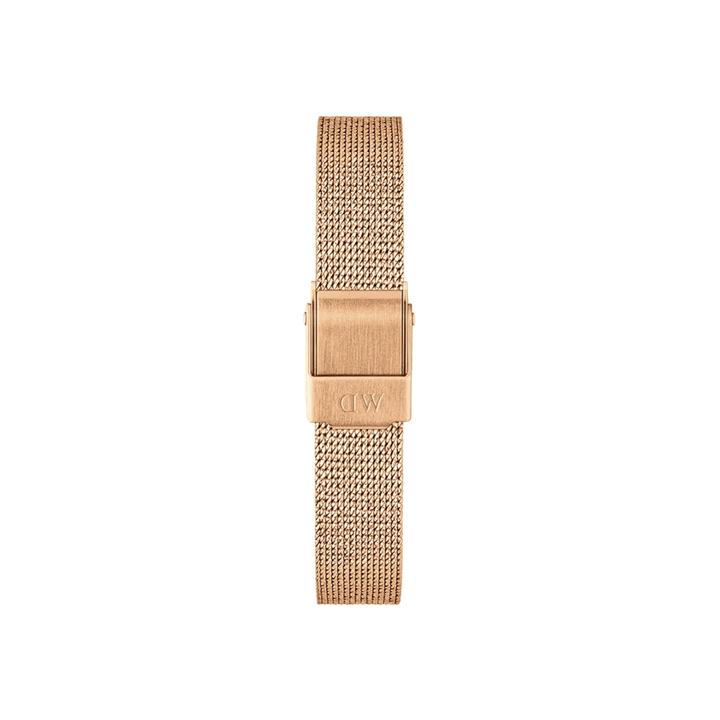 Daniel Wellington Quadro Melrose Green Dial Rose Gold Mesh Strap Watch For Women - DW00100437