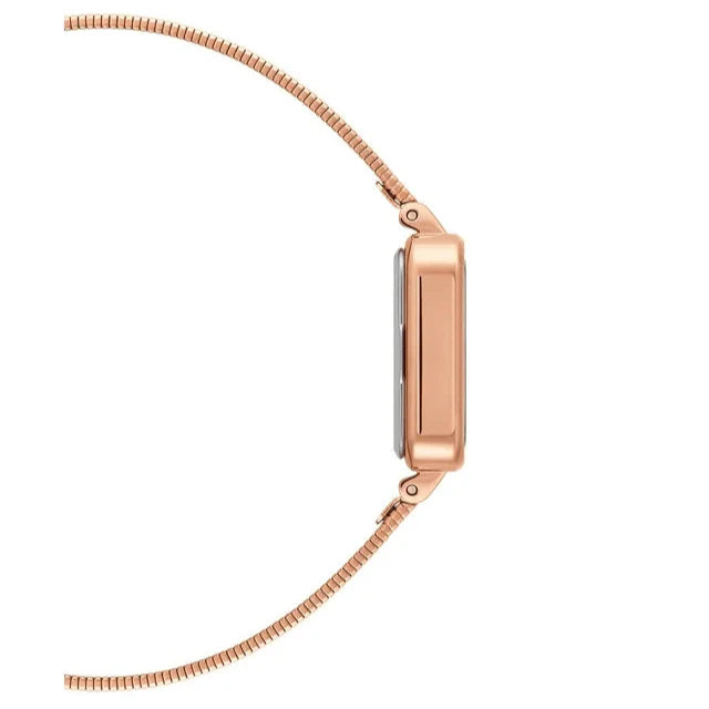 Daniel Wellington Quadro Studio White Dial Rose Gold Mesh Strap Watch For Women - DW00100517