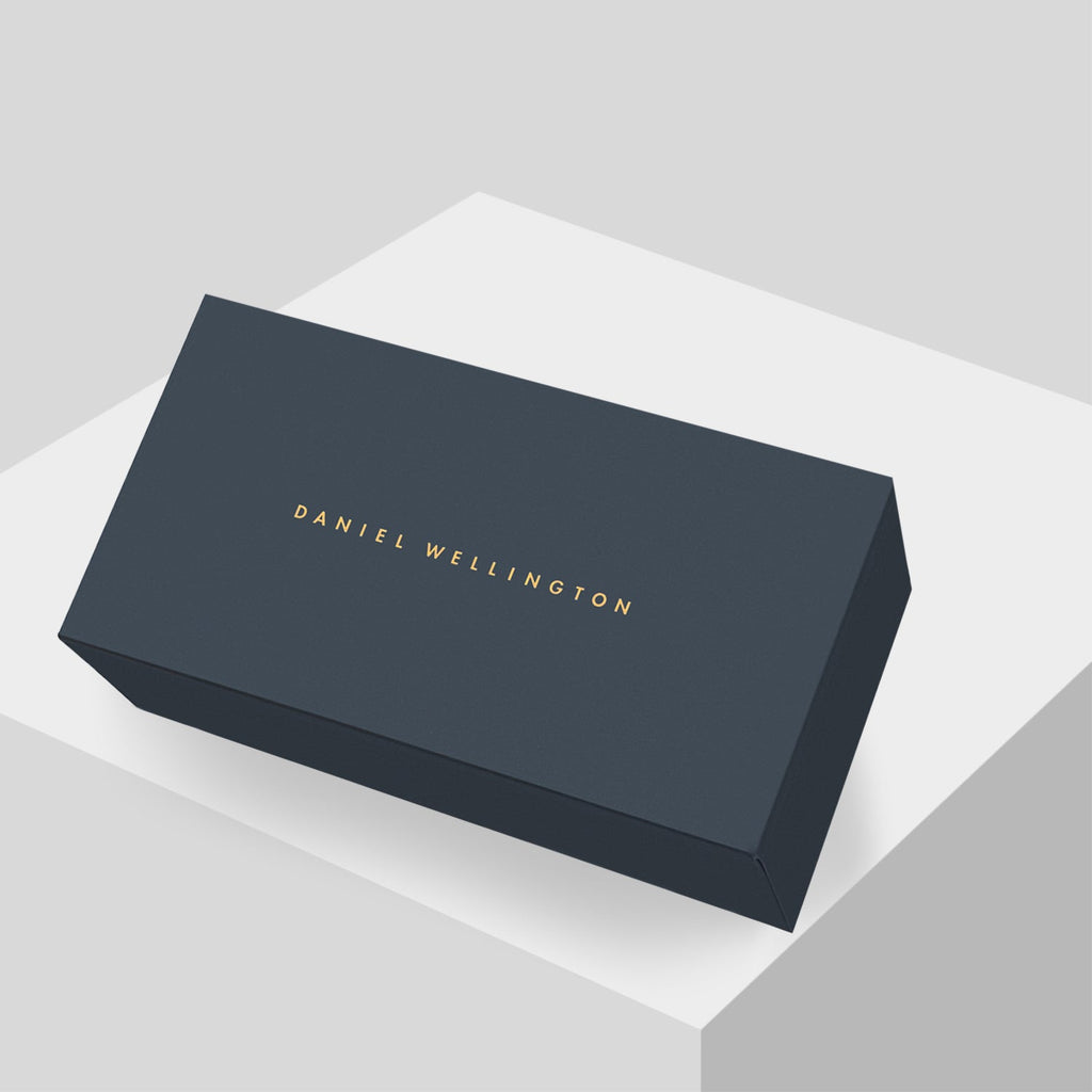 Daniel Wellington Quadro White Dial Black Leather Strap Watch For Women - DW00100434