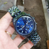 Michael Kors Lexington Chronograph Blue Dial Blue Steel Strap Watch for Men - MK8480