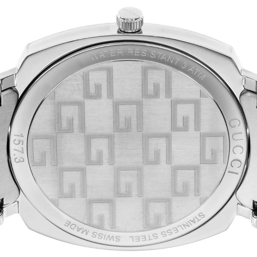 Gucci Grip Quartz Silver Dial Silver Steel Strap Watch For Women - YA157410