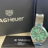 Tag Heuer Formula 1 Quartz Green Dial Silver Steel Strap Watch for Men - WAZ1017.BA0842