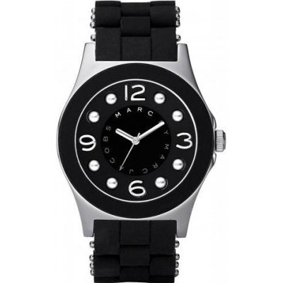 Marc Jacobs Pelly Black Dial Black Silicone Strap Watch for Women - MBM2544