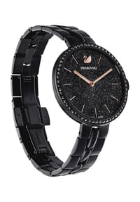 Swarovski Cosmopolitan PVD Black Dial Black Steel Strap Watch for Women - 5547646