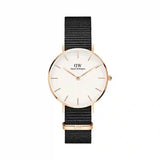 Daniel Wellington Classic Petite Cornwall White Dial Green NATO Strap Watch For Women - DW00100253