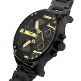 Diesel Mr. Daddy 2.0 Chronograph Black Dial Black Steel Strap Watch For Men - DZ7435