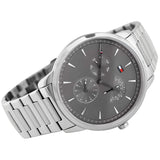 Tommy Hilfiger Brad Chronograph Quartz Grey Dial Silver Steel Strap Watch For Men - 1710385