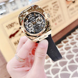 Guess Prodigy Black Dial Black Silicone Strap Watch For Men - GW0569G2