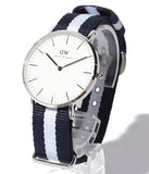 Daniel Wellington Classic Glasgow White Dial Two Tone NATO Strap Unisex Watch - DW00100047